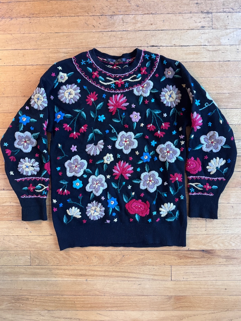 Zara Floral Embroidered Sweater